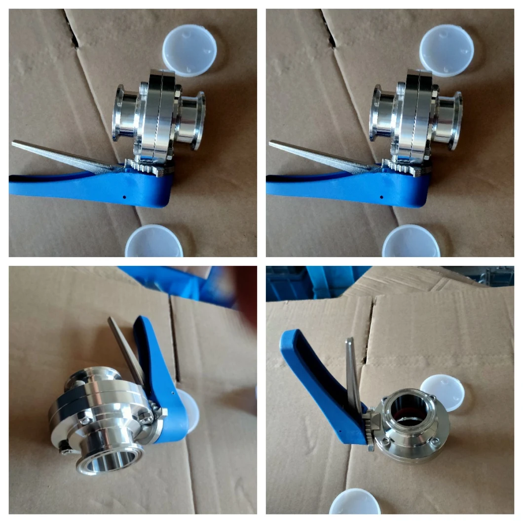 Deyi Manufacturer Sanitary Thread Stainless Steel304/316L Duckbill Handle Valve Butterfly Valve Welding Butterfly Valve Nice Price Factory