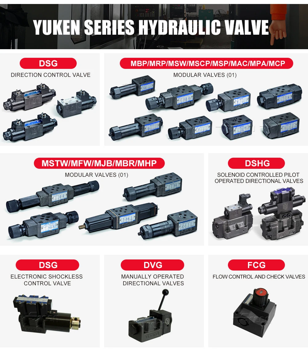 SD8 P40 Industrial Yuken Parker Solenoid Directional Check Valve Block Manual Proportional Relief Price Hydraulic Control Split Valves