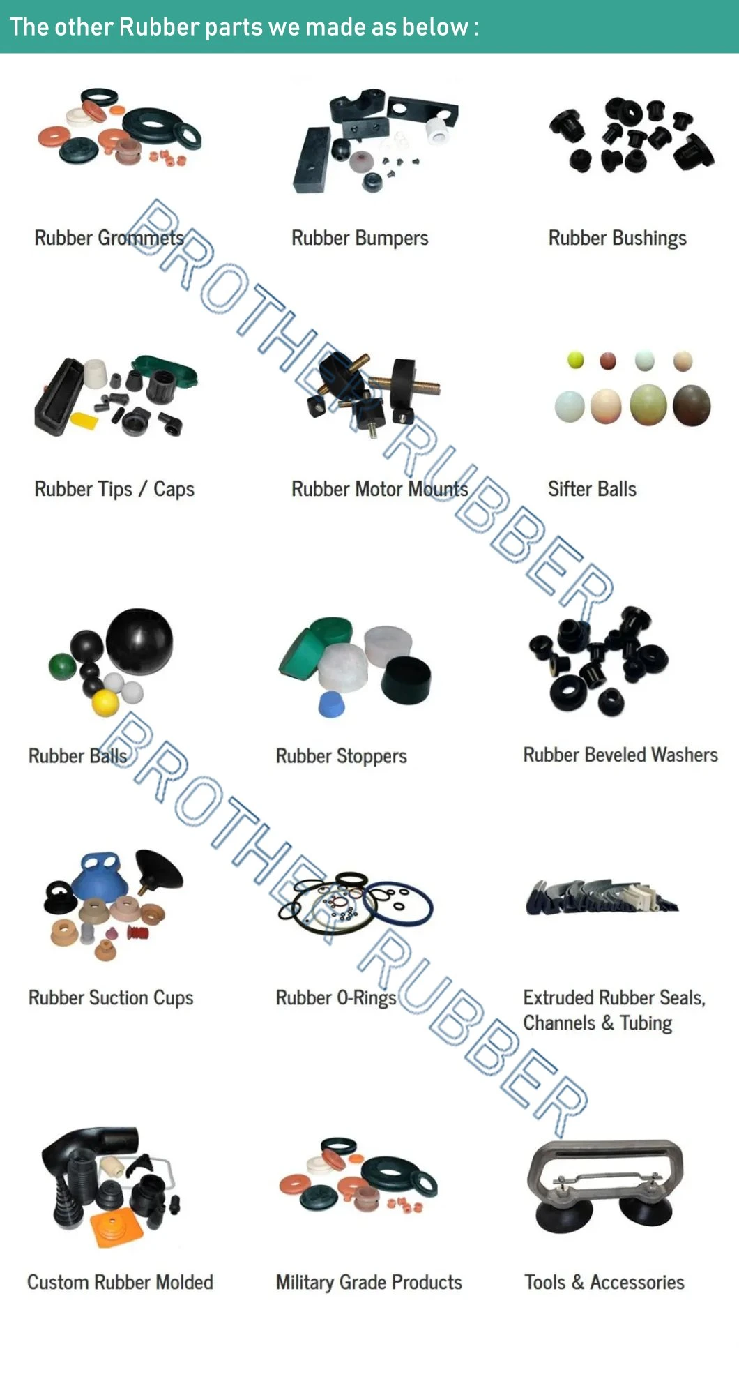 China Industrial Use Custom Rubber Bonded to Metal Parts Manufacturer