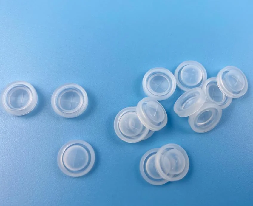 OEM Transparent Food Grade Bottle Cap Silicone Rubber Cross-Slit No-Return Valve for Water Enhancer Sports Bottle Ketchup Bottle