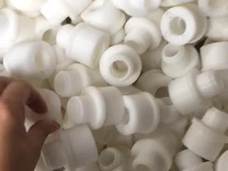 베스트셀러 플라스틱 CNC 가공 PA66 Peek PTFE POM Uhwmpe 나일론 플랜지 슬리브/부싱